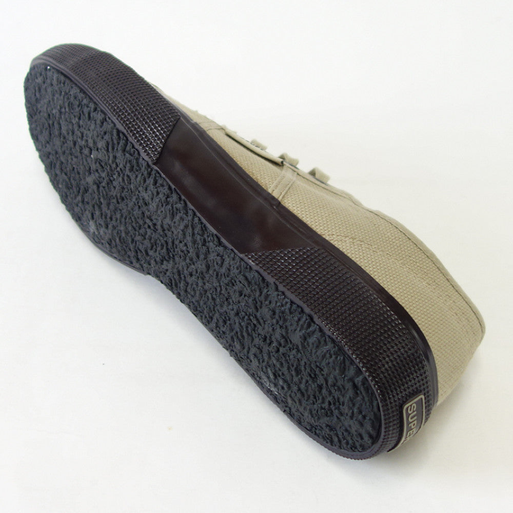 スペルガ SUPERGA 2490-BOLD(ユニセックス)Grey Fossil-Black Bristol (3a5135cware) ナチュラルなキャンバススニーカー 「靴」