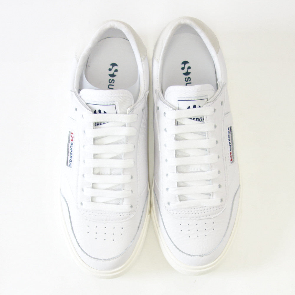スペルガ SUPERGA 3843 COURT(ユニセックス)ホワイト (3a5135ewagb) 天然皮革 レザースニーカー 「靴」