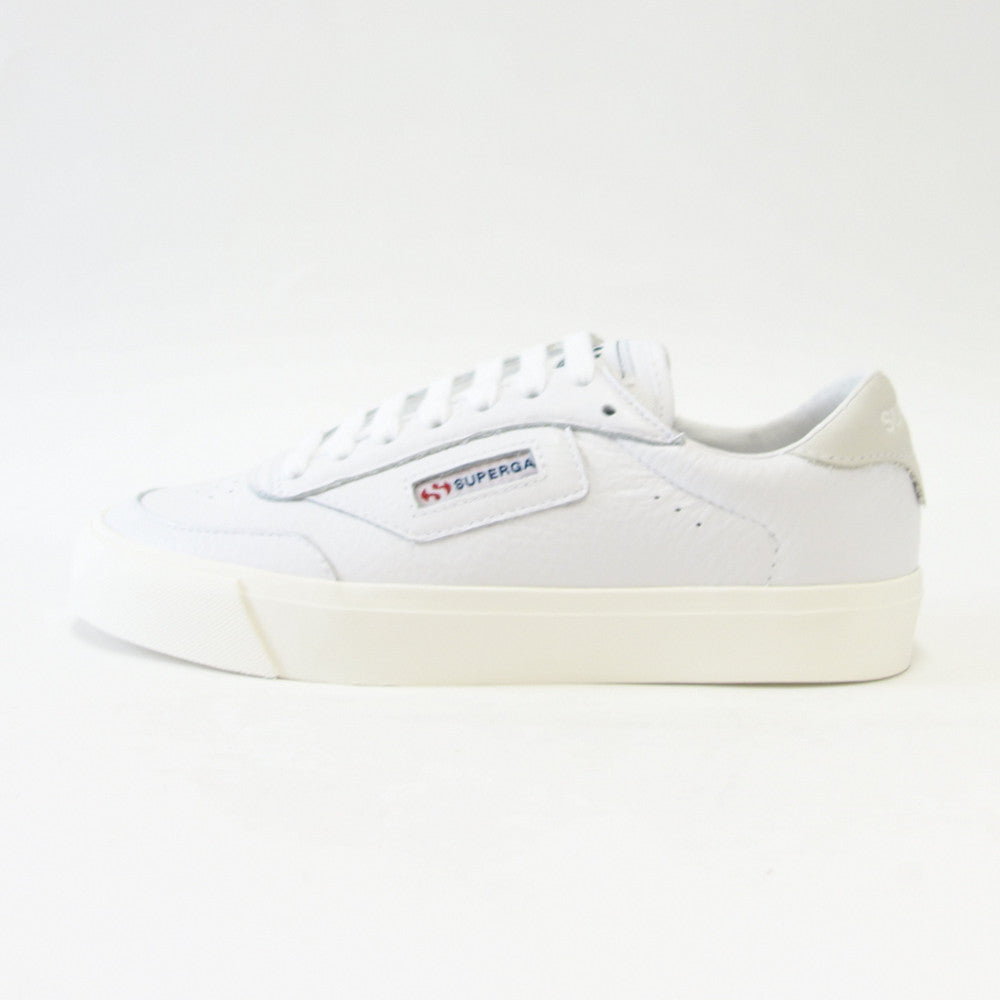 スペルガ SUPERGA 3843 COURT(ユニセックス)ホワイト (3a5135ewagb) 天然皮革 レザースニーカー 「靴」