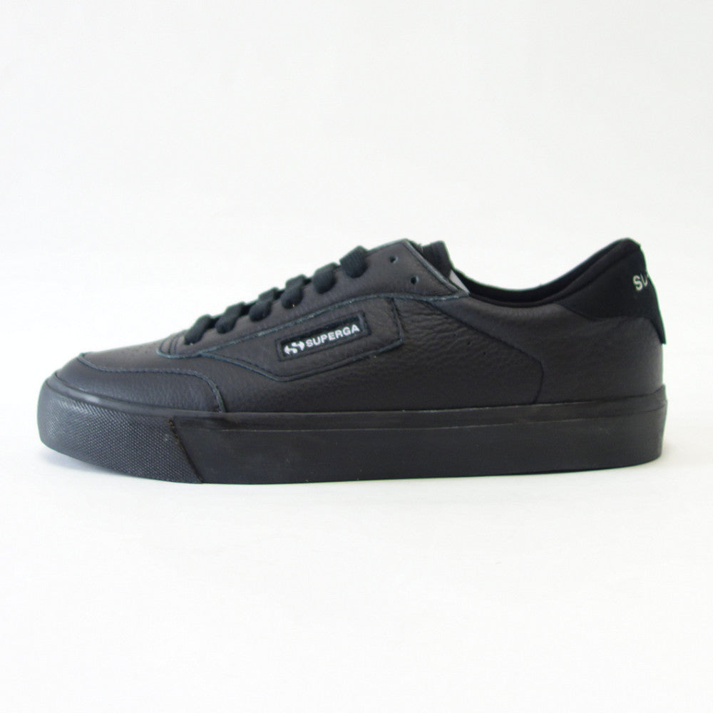 スペルガ SUPERGA 3843 COURT(ユニセックス)ブラック (3a5135ewakc) 天然皮革 レザースニーカー 「靴」