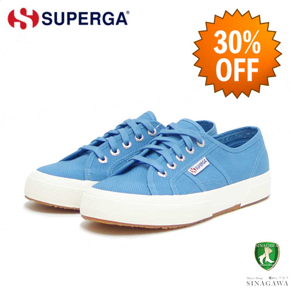 【SALE 30%OFF】 スペルガ SUPERGA 2750-COTU CLASSIC(ユニセックス)BLUE LT CYANEUS-F AVORIO_ANP (3s000010anp) ナチュラルなキャンバススニーカー 「靴」
