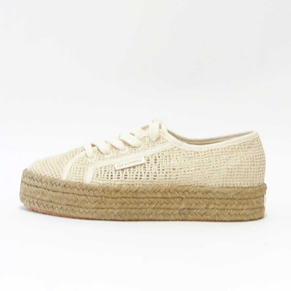 【SALE 30%OFF】 スペルガ SUPERGA 2730 ROPE ORGANIC MACRAME(レディース)BEIGE RAW (3s31223wa00) オーガニックロープで編み込んだスニーカー ジュートスニーカー 「靴」