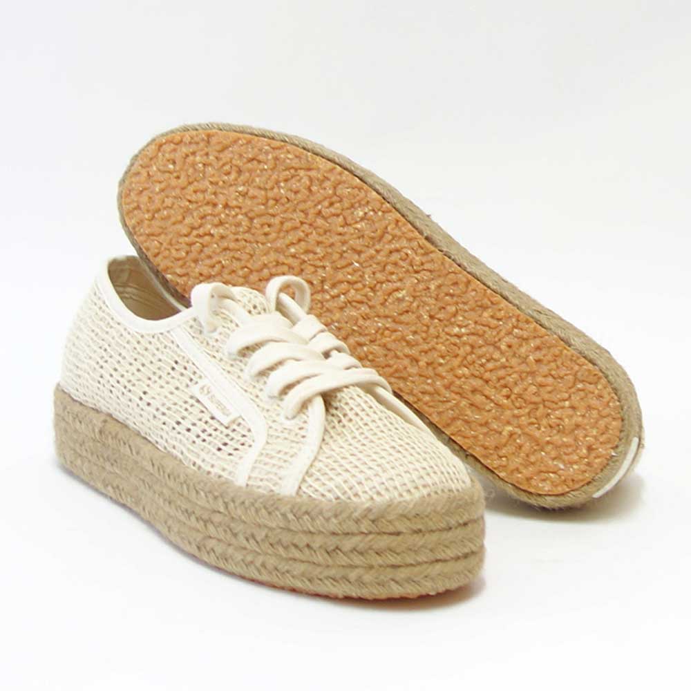 【SALE 30%OFF】 スペルガ SUPERGA 2730 ROPE ORGANIC MACRAME(レディース)BEIGE RAW (3s31223wa00) オーガニックロープで編み込んだスニーカー ジュートスニーカー 「靴」