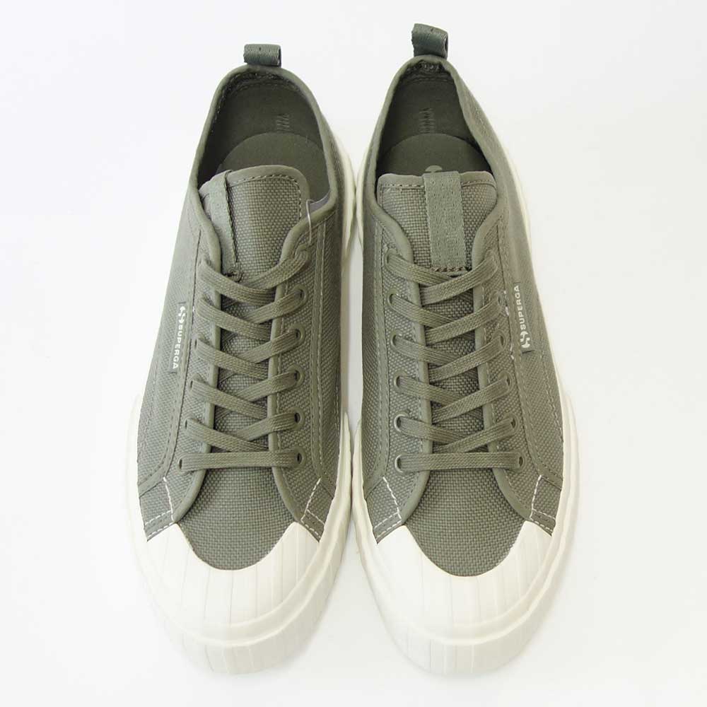【SALE 20%OFF】 スペルガ SUPERGA 2630-STRIPE WEBBING(ユニセックス)グリーン サファリ (3s5125gwab6) ナチュラル キャンバス スニーカー ミリタリー メンズ シューズ 「靴」