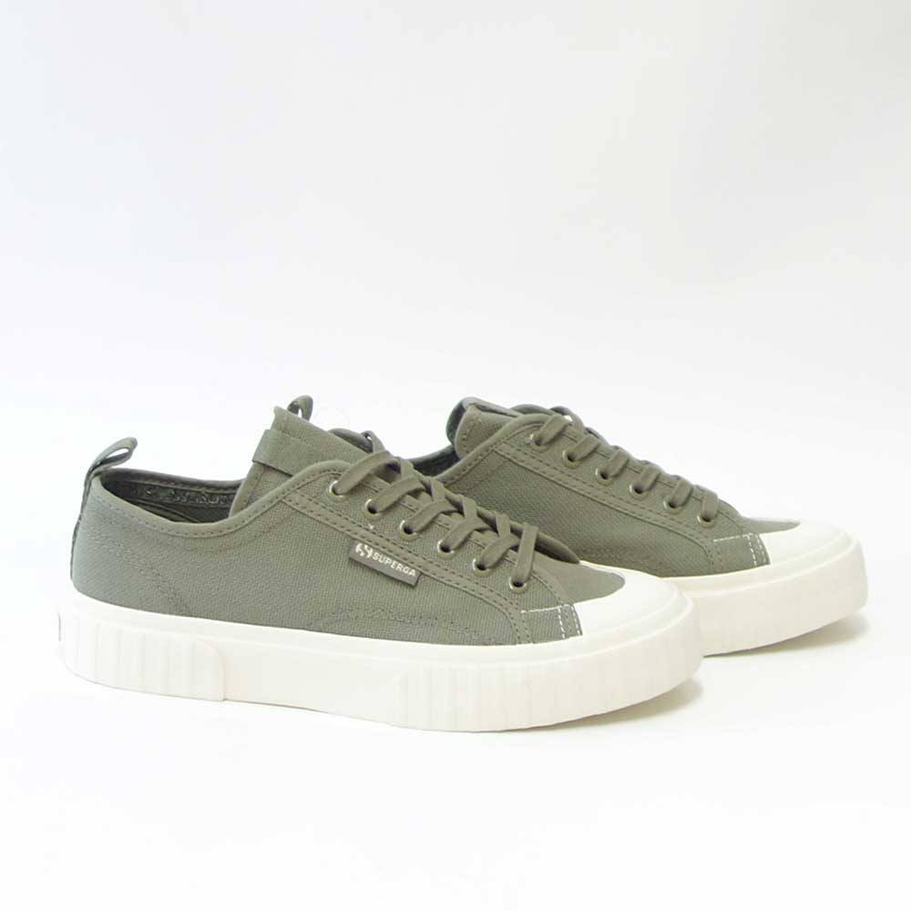 【SALE 20%OFF】 スペルガ SUPERGA 2630-STRIPE WEBBING(ユニセックス)グリーン サファリ (3s5125gwab6) ナチュラル キャンバス スニーカー ミリタリー メンズ シューズ 「靴」