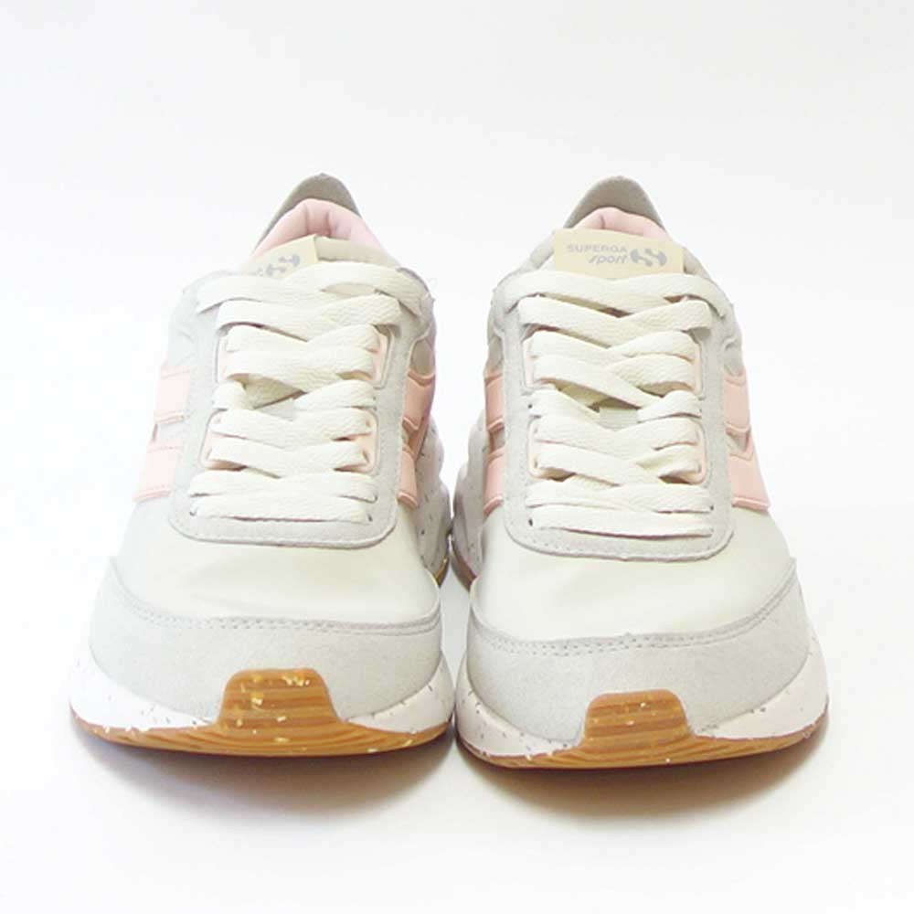 【SALE 40%OFF】 スペルガ SUPERGA 4089 TRAINING 9TS SLIM VEGAN(ユニセックス)ライトグレー/ピンク (3s7128gwa6l) クラシック ランニングシューズ スニーカー 「靴」