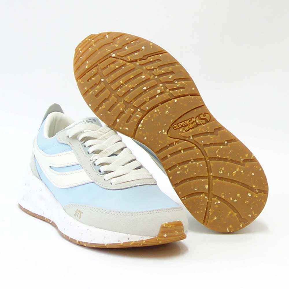 【SALE 40%OFF】 スペルガ SUPERGA 4089 TRAINING 9TS SLIM VEGAN(ユニセックス)ライトブルー/ホワイト (3s7128gwa6m) クラシック ランニングシューズ スニーカー 「靴」