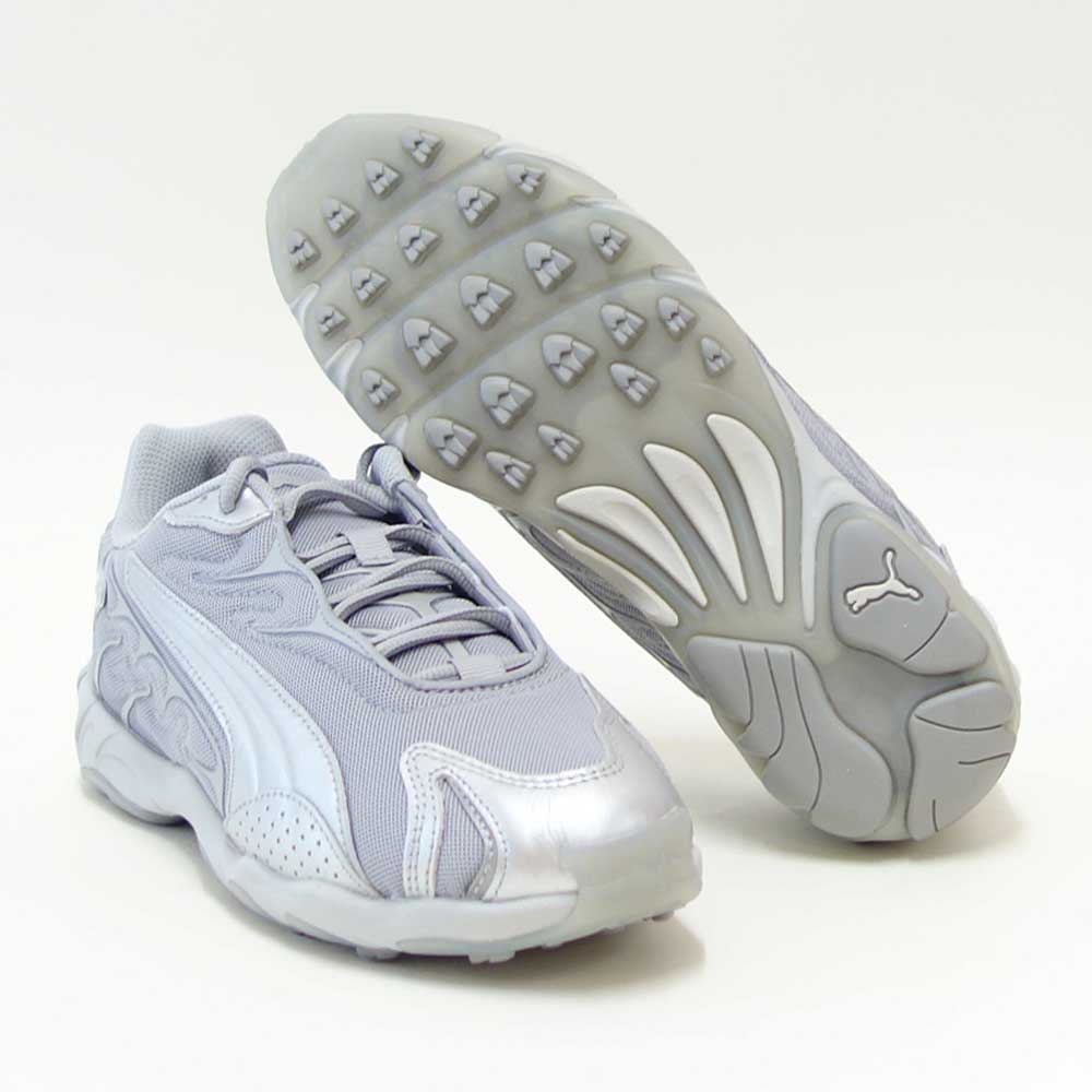 プーマPUMAユニセックスインへイルメタリックスニーカー40178001GlacialGray-TeamSilverローカットスニーカーウォーキング「靴」