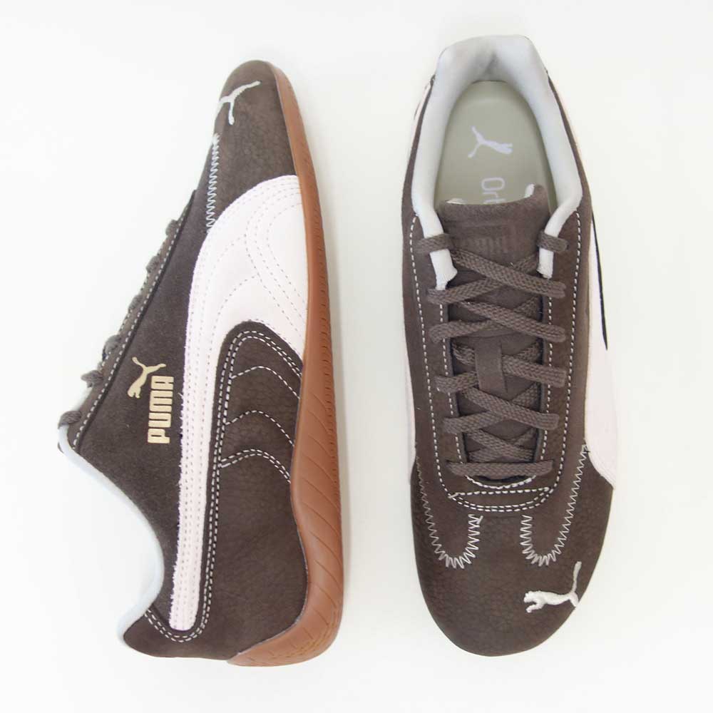 プーマPUMAスピードキャットWINECLUBウィメンズ40256201Chocolate-JasmineFlower(レディース)スエード天然皮革ローカットスニーカーブラック「靴」