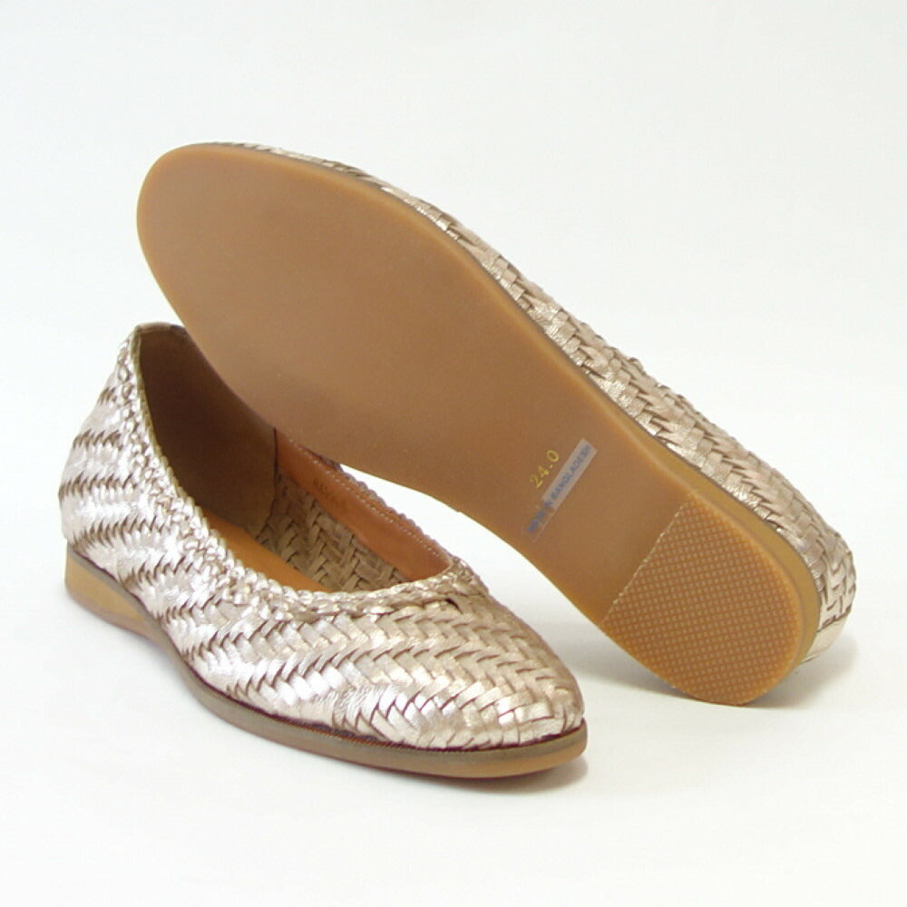 【SALE 30%OFF】 クリー ラボキゴシ Creer RABOKIGOSHI 4061 プラチナ 天然皮革 メッシュフラットシューズ スリッポン パンプス「靴」