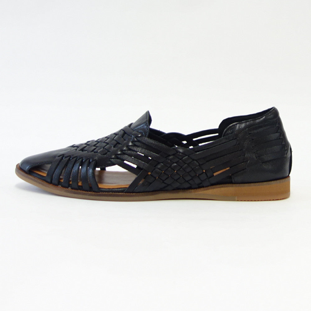 【SALE 30%OFF】 クリー ラボキゴシ Creer RABOKIGOSHI 4062 ブラック 天然皮革 メッシュフラットシューズ スリッポン「靴」
