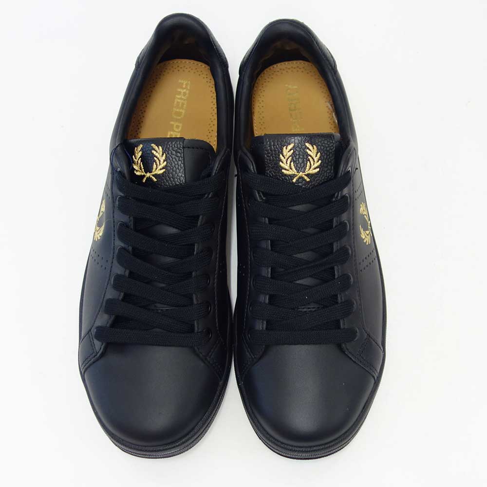 【SALE 20%OFF】 フレッドペリー FRED PERRY B4290 220 B721 LEATHER TAB(ユニセックス) カラー:ブラック 天然皮革 ローカットスニーカー レザースニーカー テニスシューズ メンズ レディース 「靴」