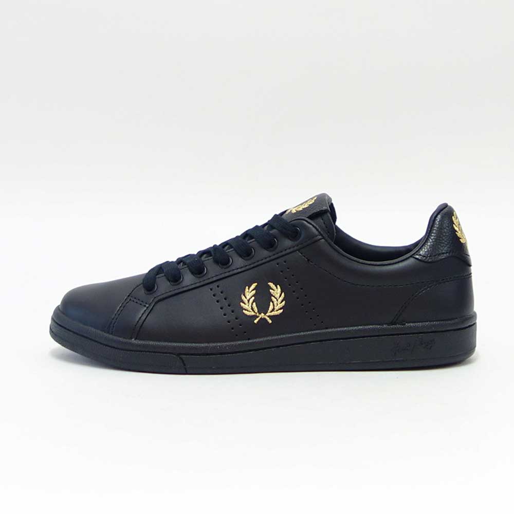 【SALE 20%OFF】 フレッドペリー FRED PERRY B4290 220 B721 LEATHER TAB(ユニセックス) カラー:ブラック 天然皮革 ローカットスニーカー レザースニーカー テニスシューズ メンズ レディース 「靴」