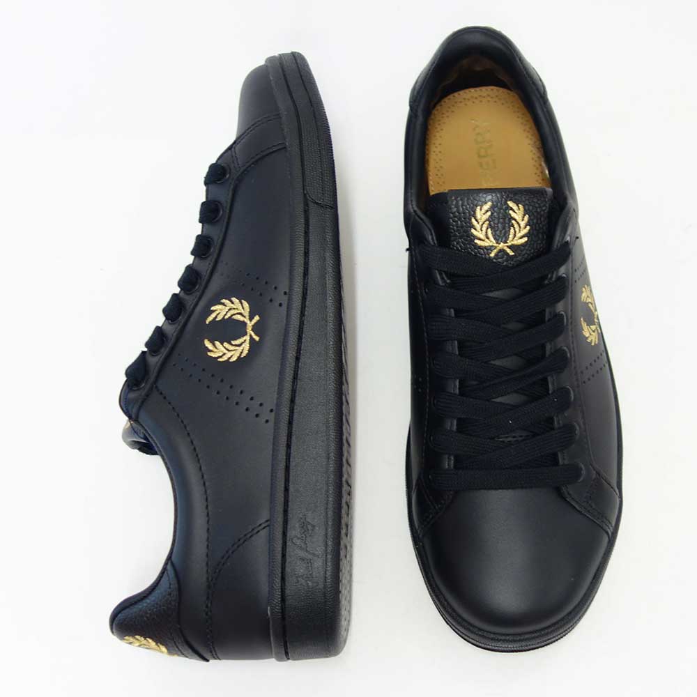 【SALE 20%OFF】 フレッドペリー FRED PERRY B4290 220 B721 LEATHER TAB(ユニセックス) カラー:ブラック 天然皮革 ローカットスニーカー レザースニーカー テニスシューズ メンズ レディース 「靴」
