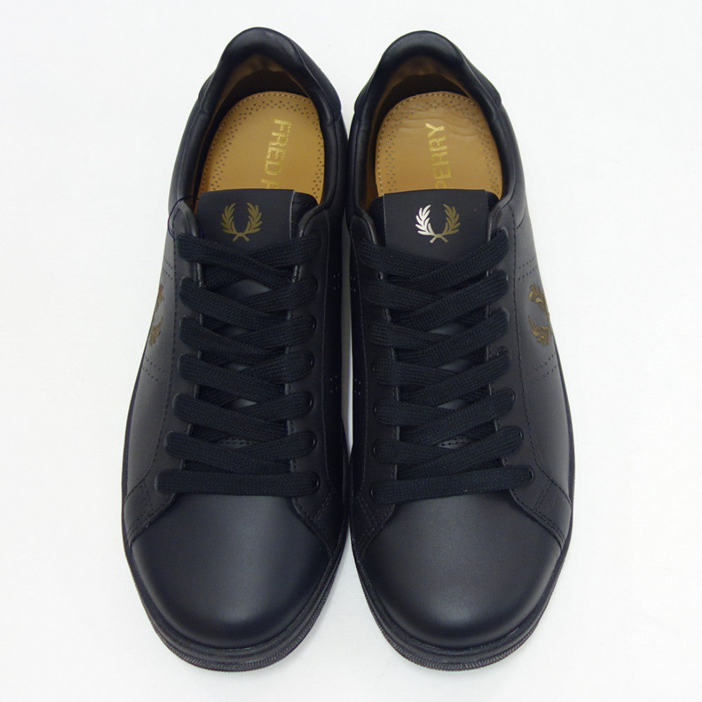フレッドペリー FRED PERRY B4321 220(ユニセックス)B721 LEATHER カラー:ブラック レザースニーカー クラシックデザイン 「靴」