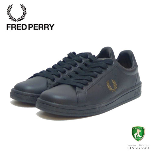 フレッドペリー FRED PERRY  B4321 220(ユニセックス)B721 LEATHER カラー:ブラック レザースニーカー  クラシックデザイン 「靴」