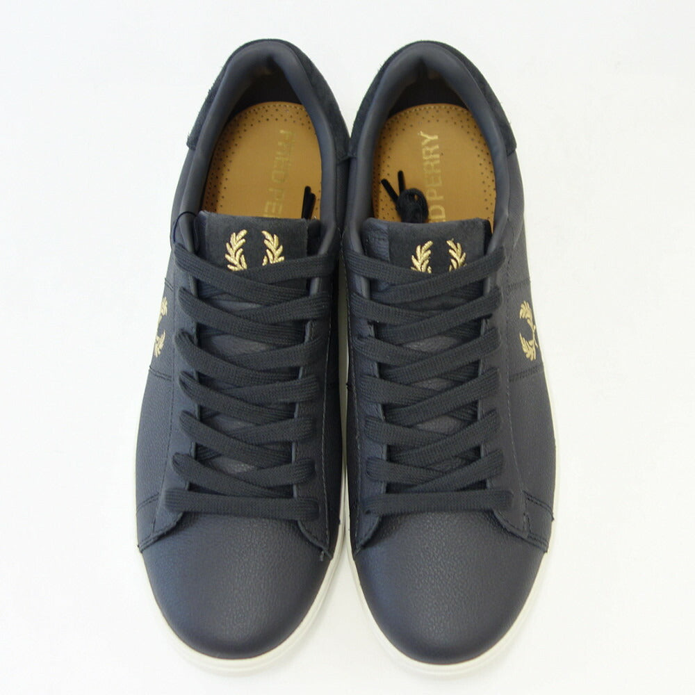 【SALE 20%OFF】 FRED PERRY フレッドペリー B 4322 G85(ユニセックス)SPENCER TUMBLED LEATHER (スペンサー タンブルド レザー) カラー:グレー 天然皮革のローカットスニーカー 展開サイズ 26cm 28cm 「靴」