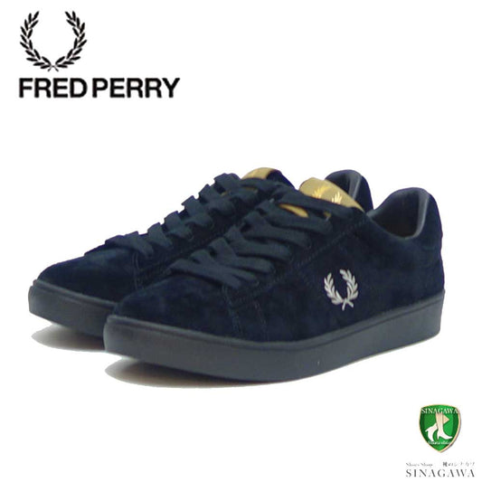 FRED PERRY フレッドペリー  B4323102(ユニセックス)SPENCER SUEDE (スペンサー スエード) カラー:BLACK 天然皮革 ローカット スニーカー  「靴」
