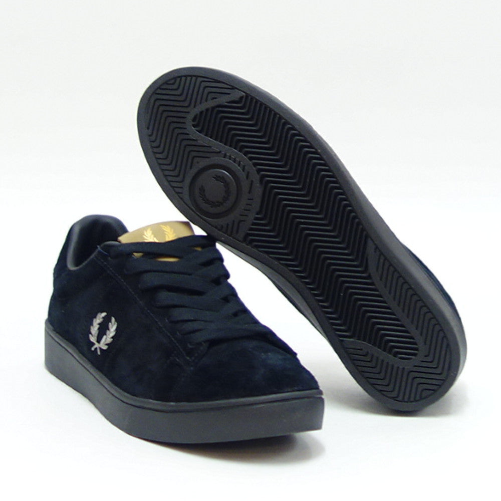 FRED PERRY フレッドペリー B4323102(ユニセックス)SPENCER SUEDE (スペンサー スエード) カラー:BLACK 天然皮革 ローカット スニーカー 「靴」