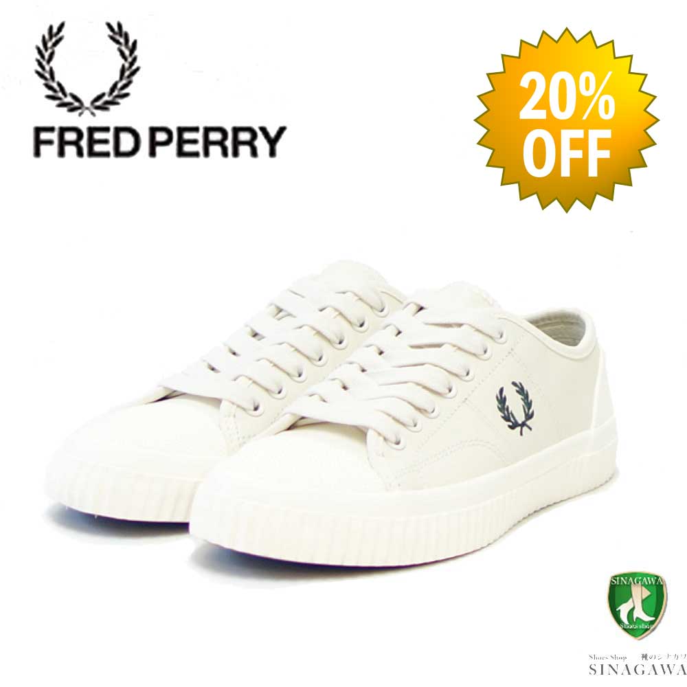 【SALE 20%OFF】 FRED PERRY フレッドペリー  B4328 760(ユニセックス)HUGHES LOW LEATHER カラー:Light Ecru  天然皮革 ローカットスニーカー テニスシューズ  「靴」