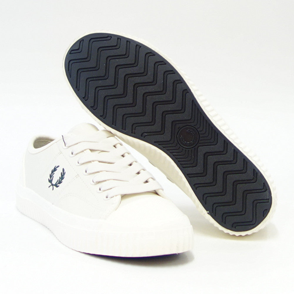 【SALE 20%OFF】 FRED PERRY フレッドペリー  B4328 760(ユニセックス)HUGHES LOW LEATHER カラー:Light Ecru  天然皮革 ローカットスニーカー テニスシューズ  「靴」