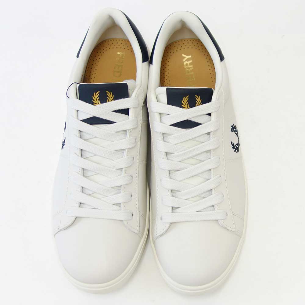 FRED PERRY フレッドペリー B 4334 254(ユニセックス)SPENCER LEATHER (スペンサー レザー) カラー:Porcelain 天然皮革のローカットスニーカー 展開サイズ 23cm 25cm 27cm 「靴」