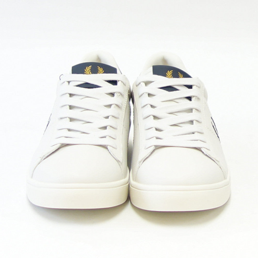 FRED PERRY フレッドペリー B 4334 254(ユニセックス)SPENCER LEATHER (スペンサー レザー) カラー:Porcelain 天然皮革のローカットスニーカー 展開サイズ 23cm 25cm 27cm 「靴」