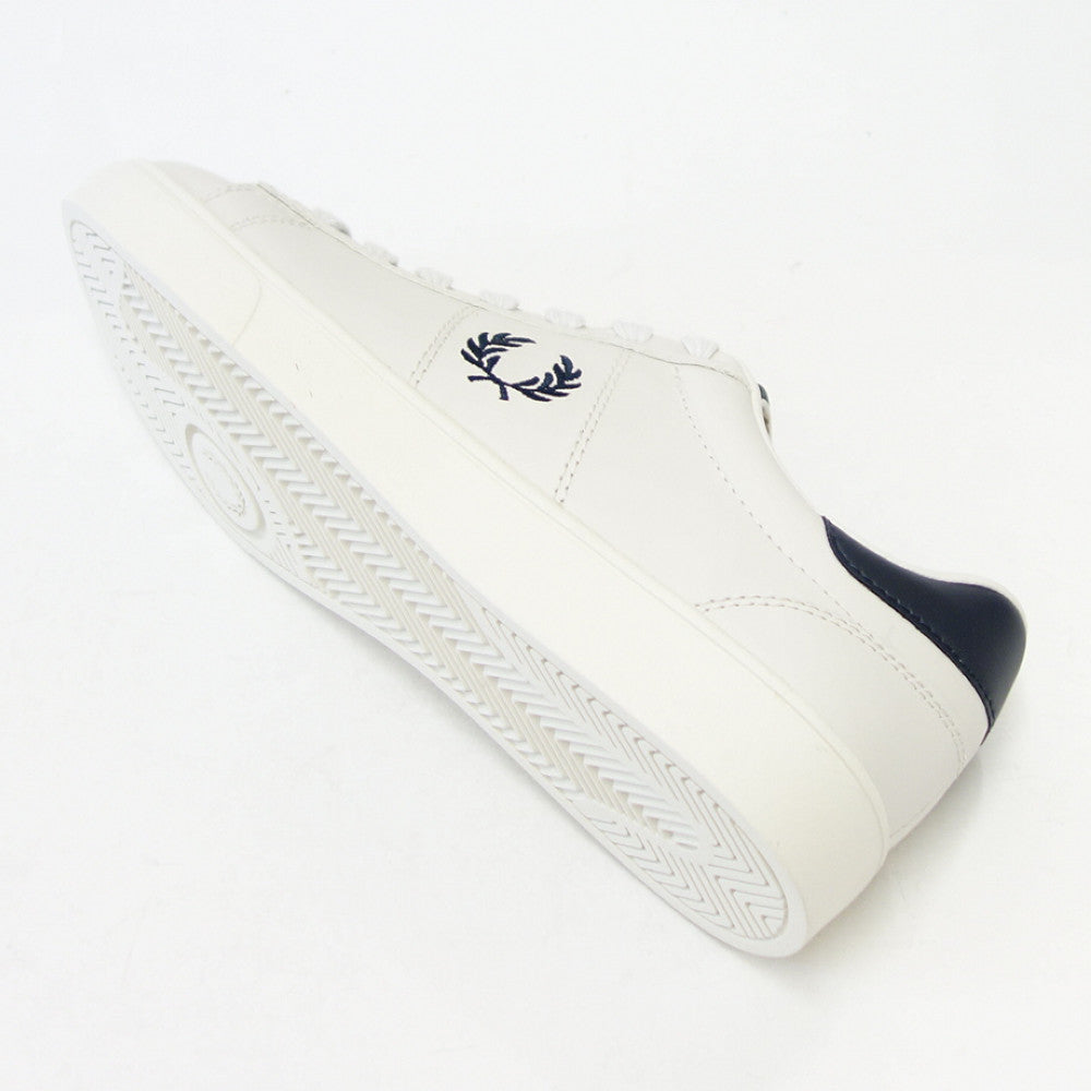 FRED PERRY フレッドペリー B 4334 254(ユニセックス)SPENCER LEATHER (スペンサー レザー) カラー:Porcelain 天然皮革のローカットスニーカー 展開サイズ 23cm 25cm 27cm 「靴」