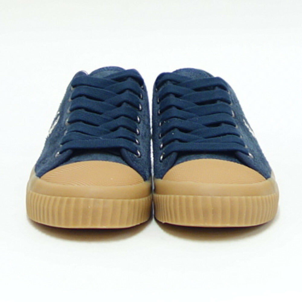 FRED PERRY フレッドペリー B4338 F36(ユニセックス)HUGHES LOW TEXTURD SUEDE カラー:Shaded Navy 天然皮革 ローカットスニーカー テニスシューズ 「靴」