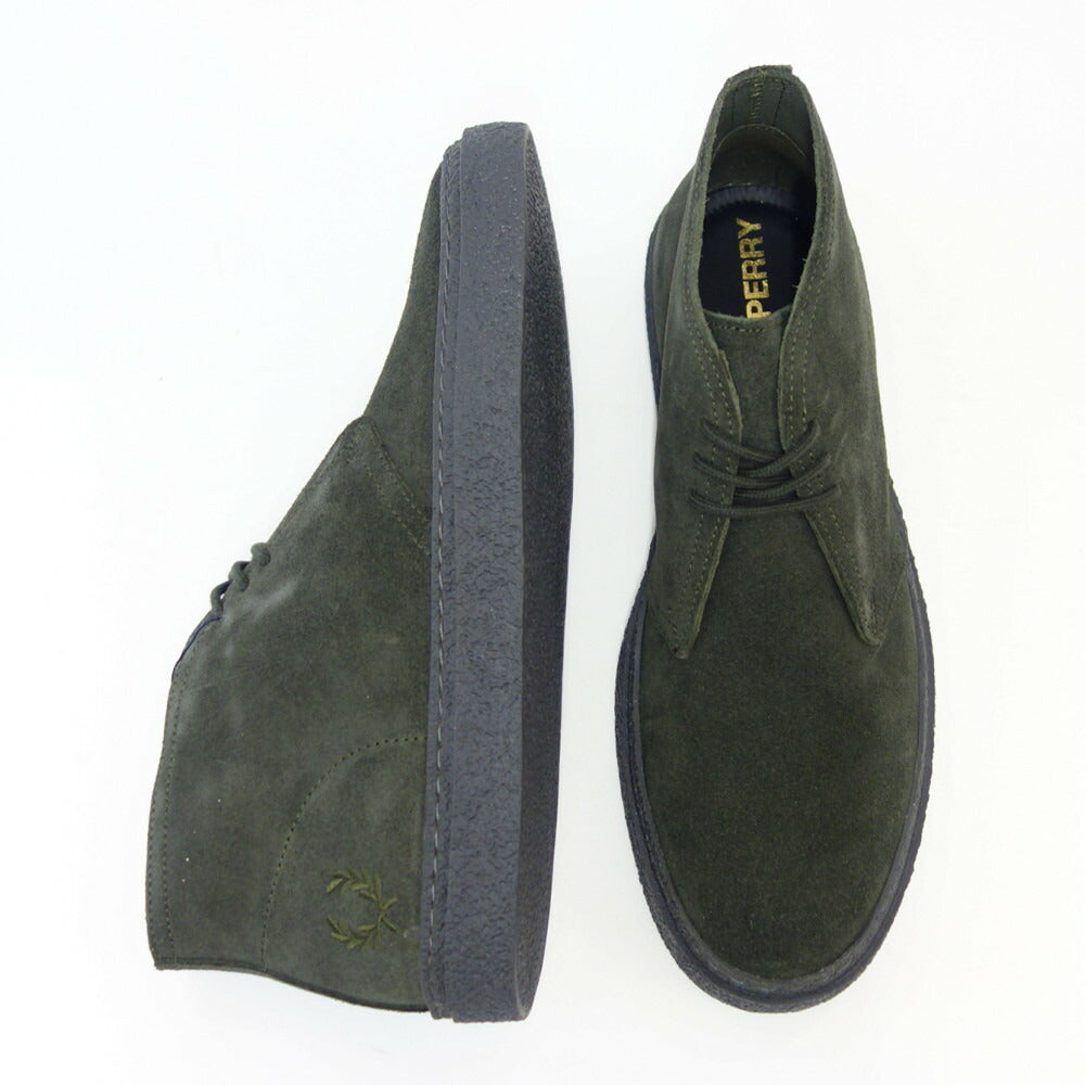 FRED PERRY フレッドペリー B 4361 638(ユニセックス)Hawley Suede (ホーリー) カラー:FIELD GREEN スエードレザー デザートブーツ ポルトガル製 「靴」