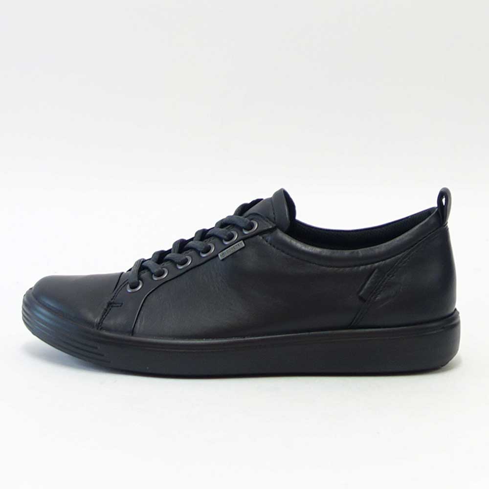 エコー ECCO SOFT 7 GORE-TEX W ブラック 440303 01001 (レディース)ゴアテックス 防水 快適な履き心地のレザースニーカー レースアップ ウォーキングシューズ 旅行「靴」