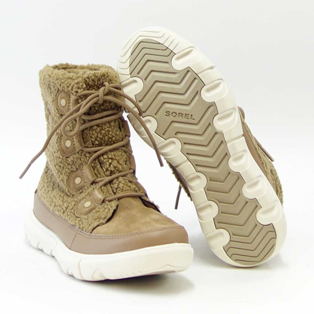 【SALE 40%OFF】 ソレル SOREL NL 4455(レディース) ソレルエクスプローラー2 ジョアンコージー:Delta Fawn (257) 防水・軽量ショートブーツ「靴」