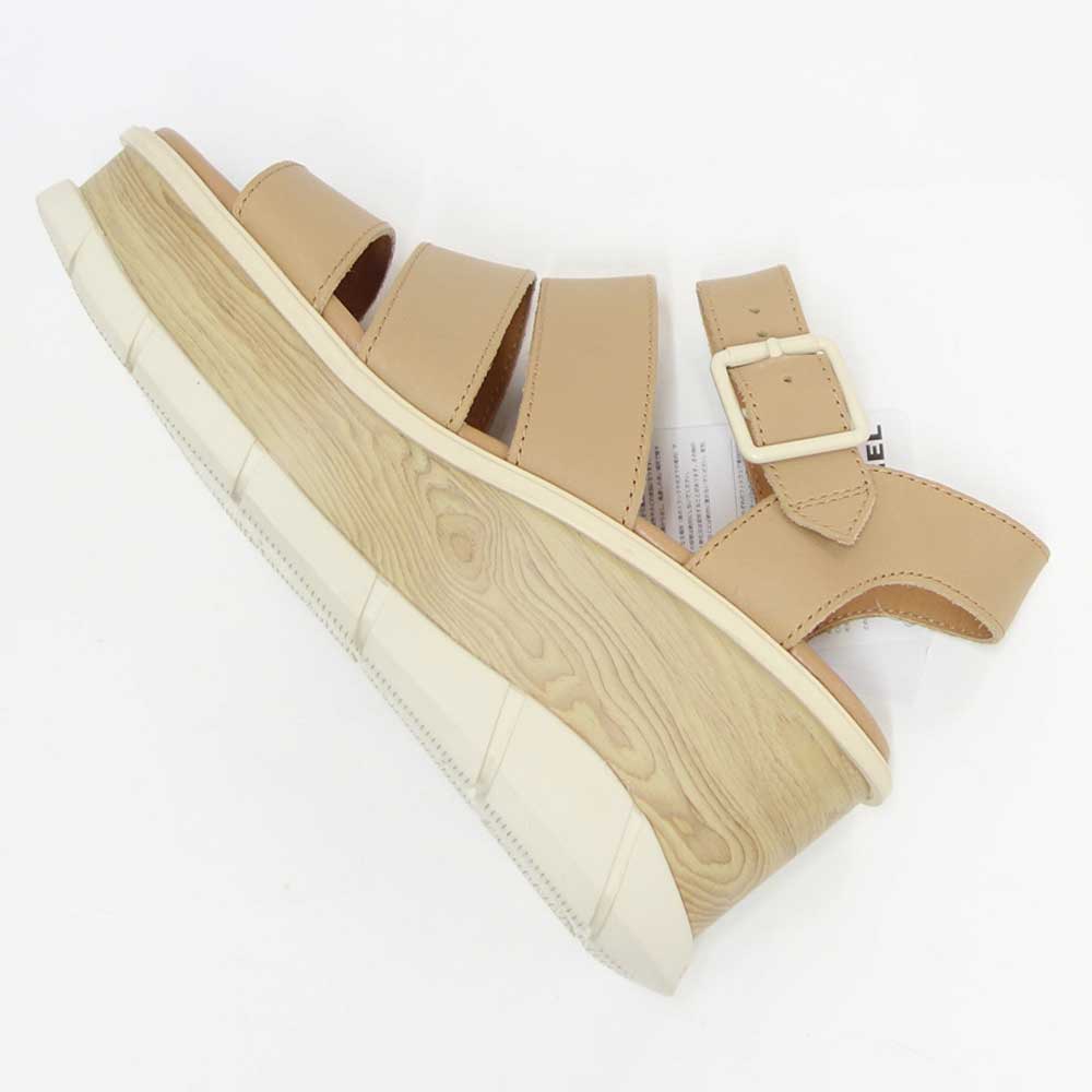 【SALE 30%OFF】 ソレル SOREL NL 4676(レディース) ジョアニー 3 アンクルストラップ:Honest Beige / Chalk (247) 天然皮革 アンクルストラップ ウェッジサンダル「靴」