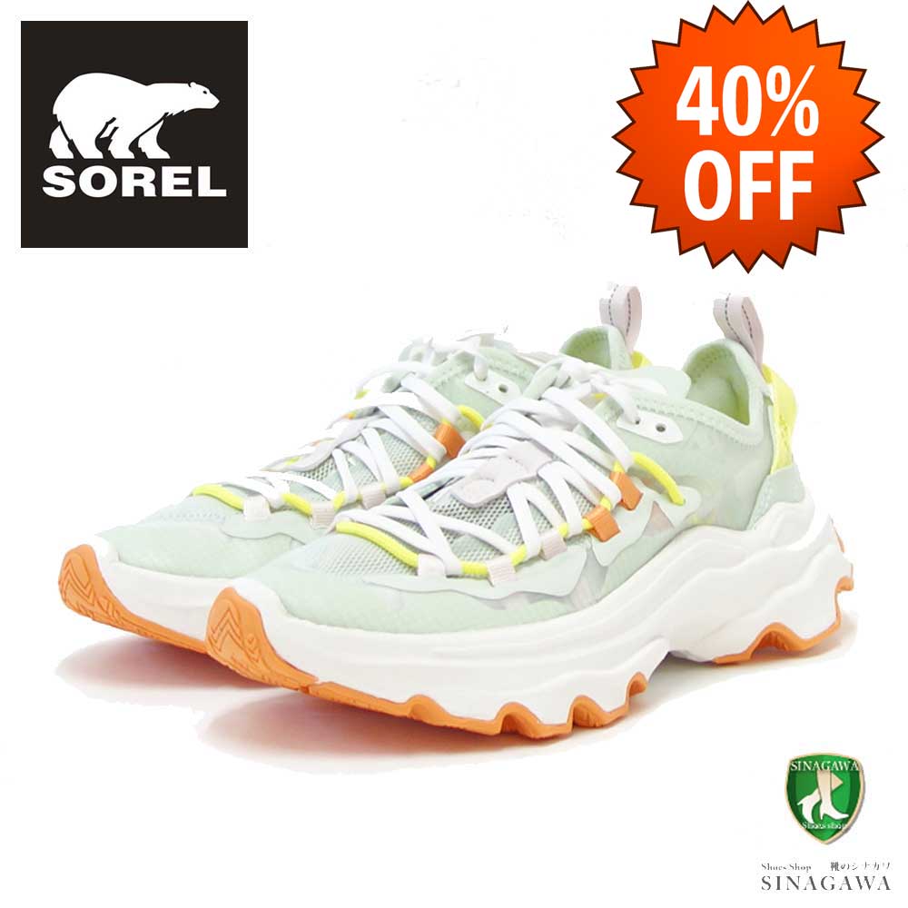 【SALE 40%OFF】 ソレル SOREL NL 4691(レディース スニーカー) キネティックブレイクスルーテックレース :Tea Light / Sea Salt (309) エアメッシュ シューズ 軽量 ウォーキングシューズ「靴」