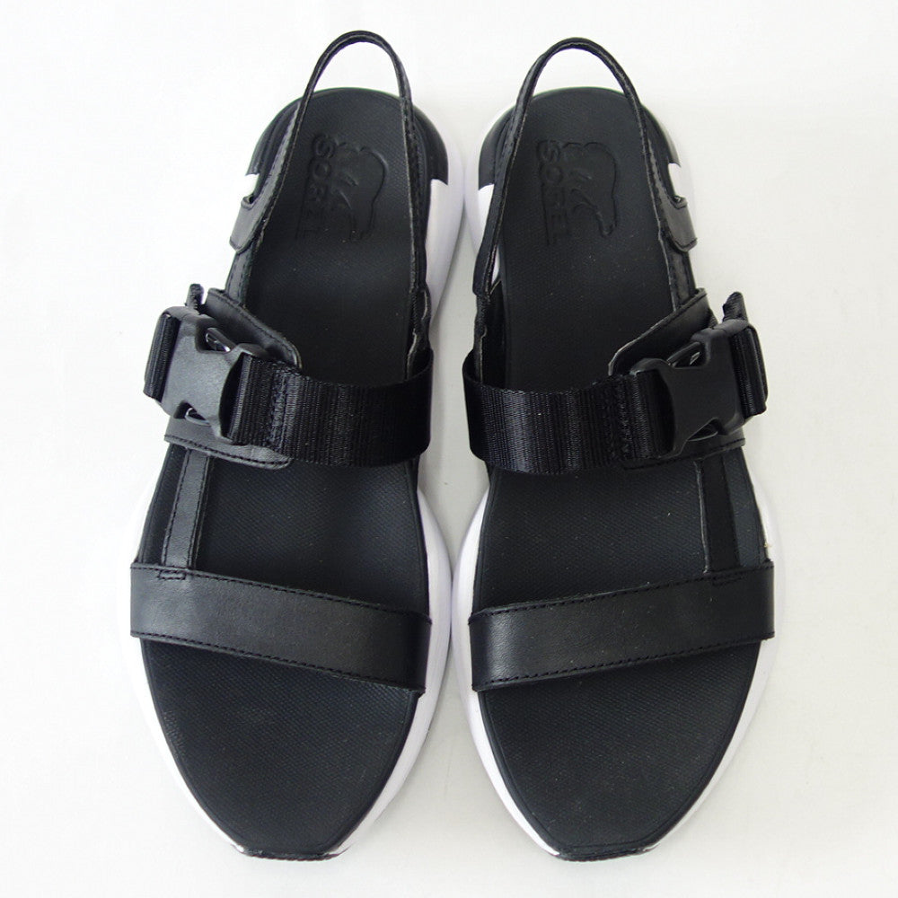 【SALE 40%OFF】 ソレル SOREL NL 4697(レディース サンダル) キネティックインパクトスリング:ブラック / ホワイト (010)   天然皮革 アンクルストラップ サンダル「靴」