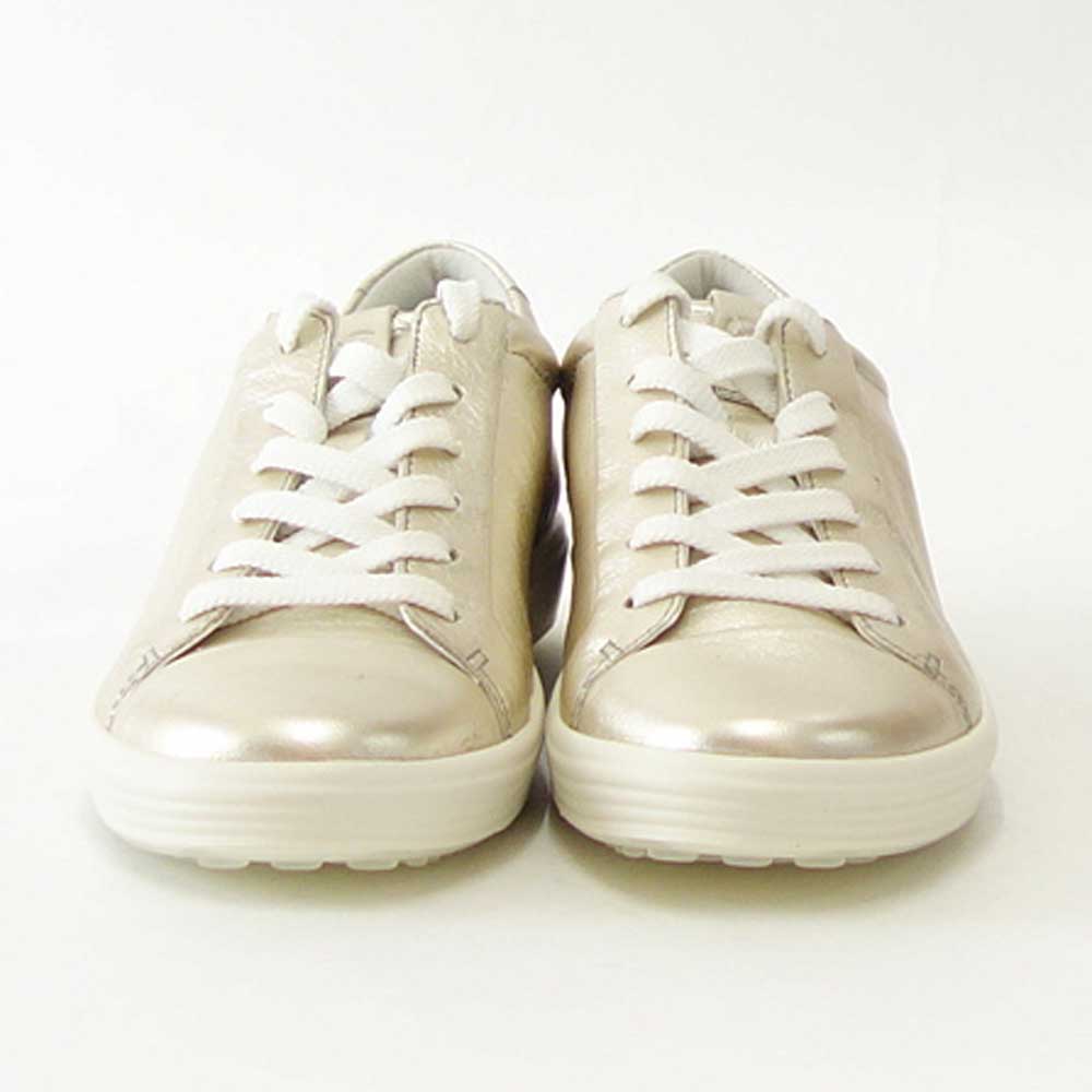 エコー ECCO SOFT 7 W ゴールド 47030301688 (レディース)快適な履き心地のレザースニーカー レースアップ ウォーキングシューズ 旅行「靴」