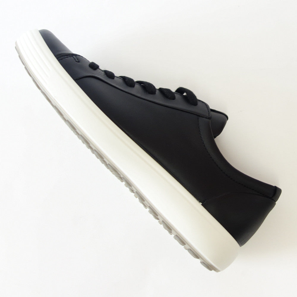 エコー ECCO SOFT 7 MEN'S SPORTS CLASSIC SNEAKER ブラック 47036401001(メンズ)天然皮革 ウォーキング シューズ コンフォート レザースニーカー 「靴」