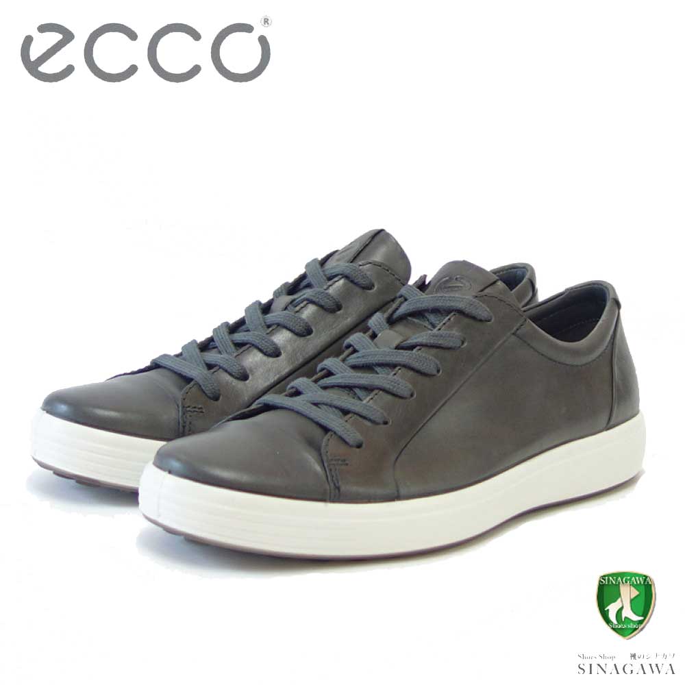 エコー ECCO SOFT 7 M グレー 47036402244(メンズ)天然皮革 ウォーキング シューズ コンフォート レザースニーカー 「靴」