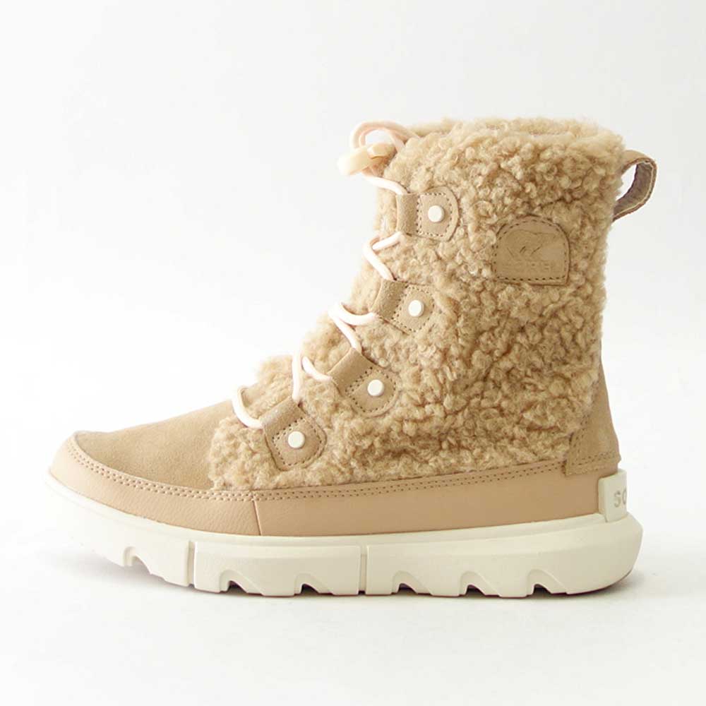 【SALE 30%OFF】 ソレル SOREL NY 4894(ユース)ソレルエクスプローラーコージー:Canoe / Chalk (262) ジュニア キッズ ショートブーツ 「靴」