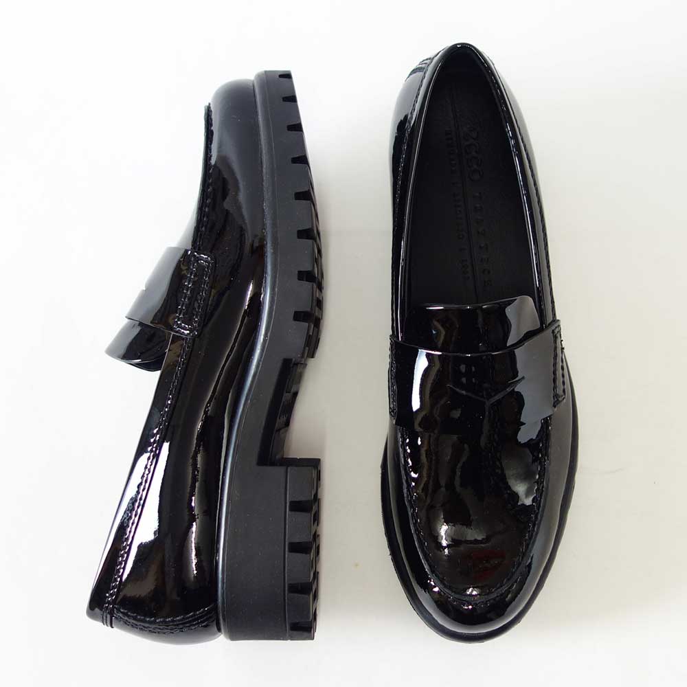 エコー ECCO MODTRAY WOMEN'S MOC-TOE PENNY LOAFER ブラックエナメル 49001321001 (レディース)快適な履き心地のレザーローファー  スリッポン 「靴」