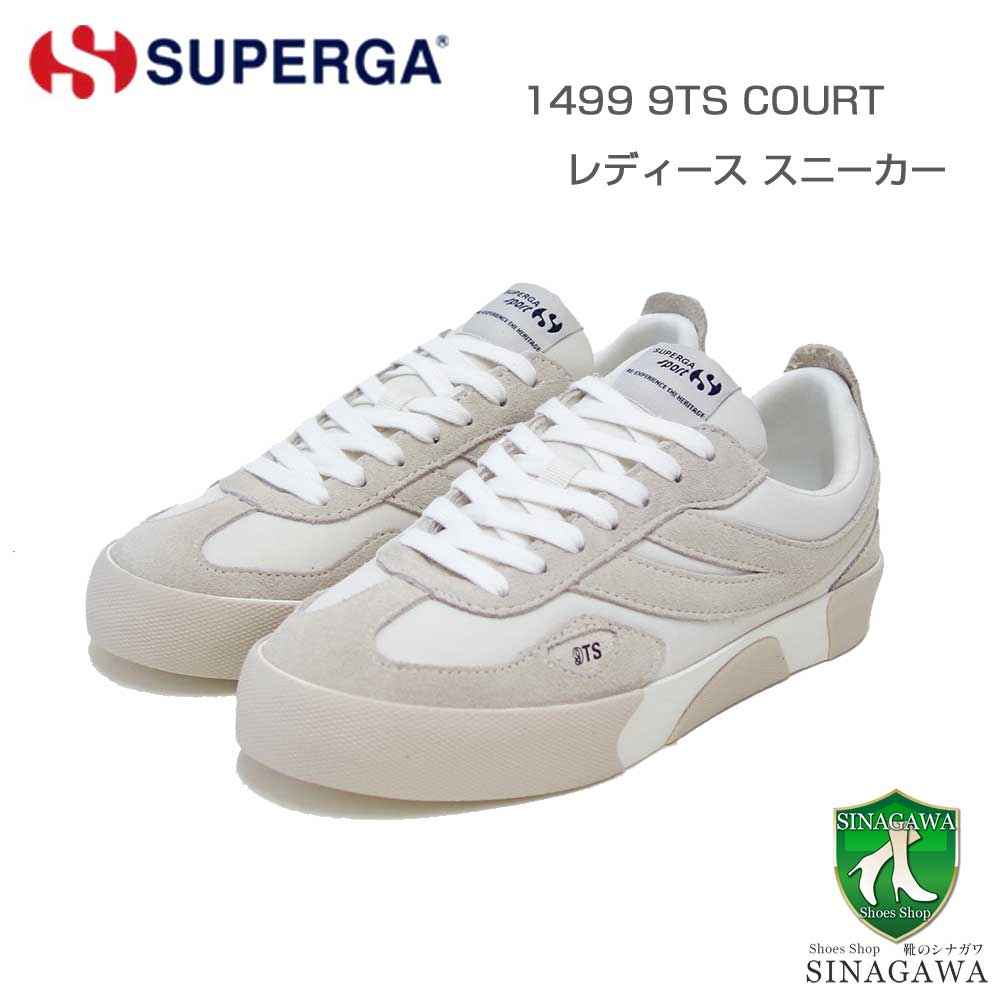 スペルガSUPERGA14999TSCOURT(レディース)WHITEAVORIO/BGEGEGESSO(4a7141vwan1)スエードレザースニーカー「靴」