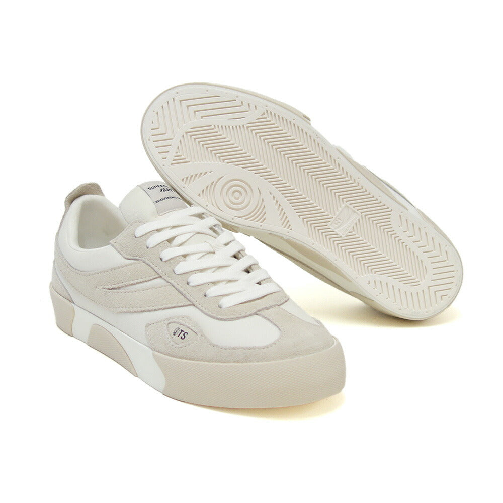 スペルガSUPERGA14999TSCOURT(レディース)WHITEAVORIO/BGEGEGESSO(4a7141vwan1)スエードレザースニーカー「靴」