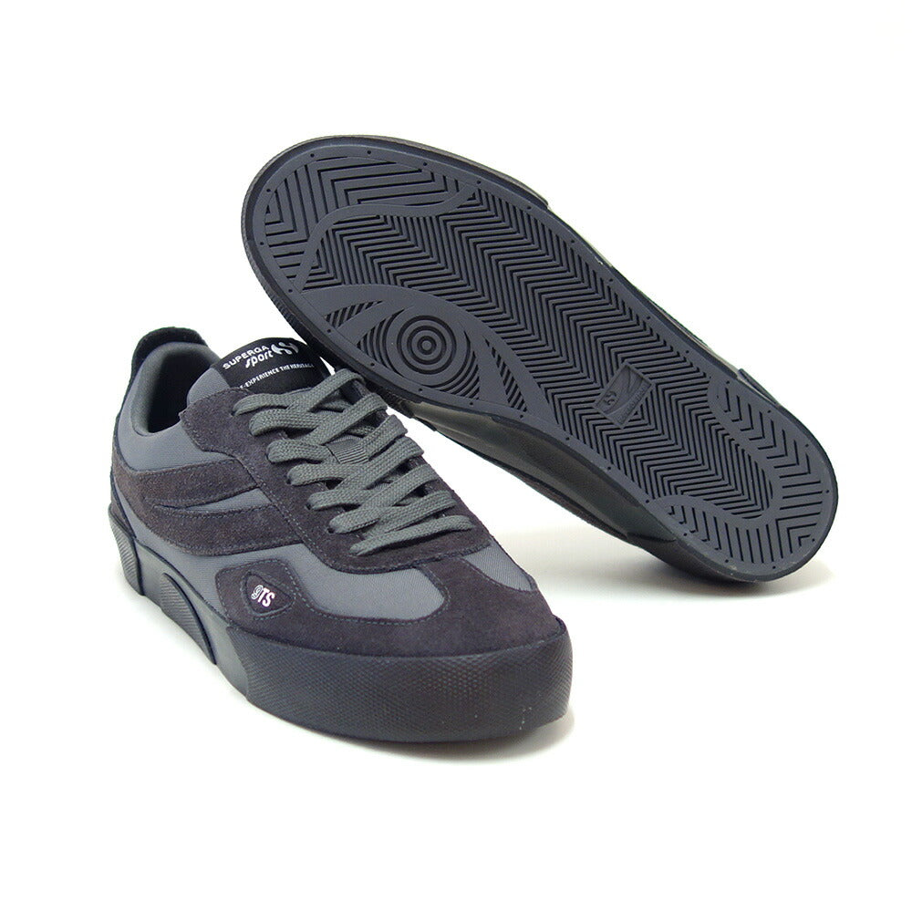 スペルガSUPERGA14999TSCOURT(レディース)GREYMAGNET/BLACKBRISTOL(4a7141vwan2)スエードレザースニーカー「靴」