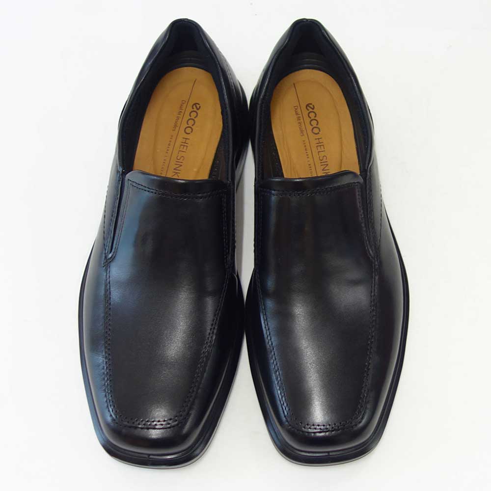 エコー ECCO HELSINKI 2 MEN'S SLIP-ON 500154 01001 ブラック(メンズ)上質レザーのビジネスシューズ スリッポン スクエアトゥ「靴」
