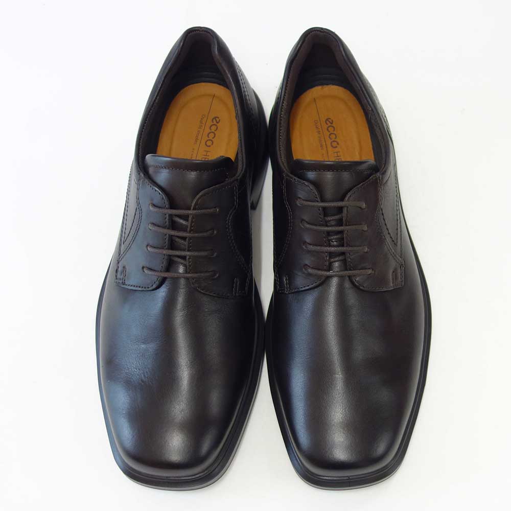 エコー ECCO HELSINKI 2 MEN'S PLAIN DERBY 500164 02178 ダークブラウン (メンズ)上質レザーのビジネスシューズ レースアップ スクエアトゥ「靴」