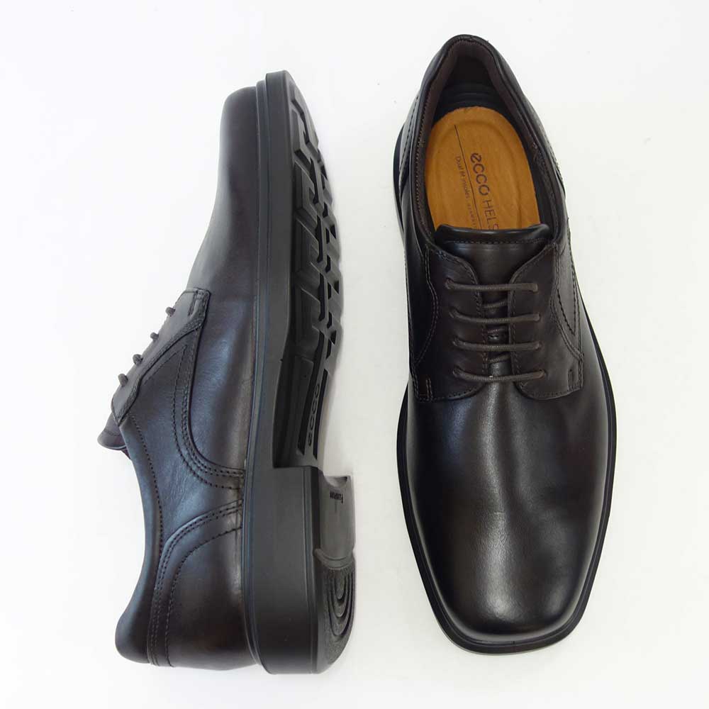 エコー ECCO HELSINKI 2 MEN'S PLAIN DERBY 500164 02178 ダークブラウン (メンズ)上質レザーのビジネスシューズ レースアップ スクエアトゥ「靴」