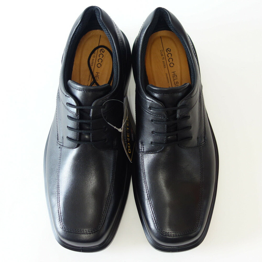 エコー ECCO HELSINKI 2 MENS GORE TEX SHOES 500204 01001 ブラック(メンズ)ゴアテックス 防水 プレミアムレザー ビジネスシューズ レースアップ スクエアトゥ「靴」