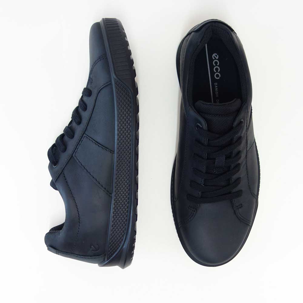 エコーECCOBYWAYMEN'SSNEAKERブラック50159451052(メンズ)快適な履き心地のレザースニーカーレースアップウォーキングシューズ旅行「靴」