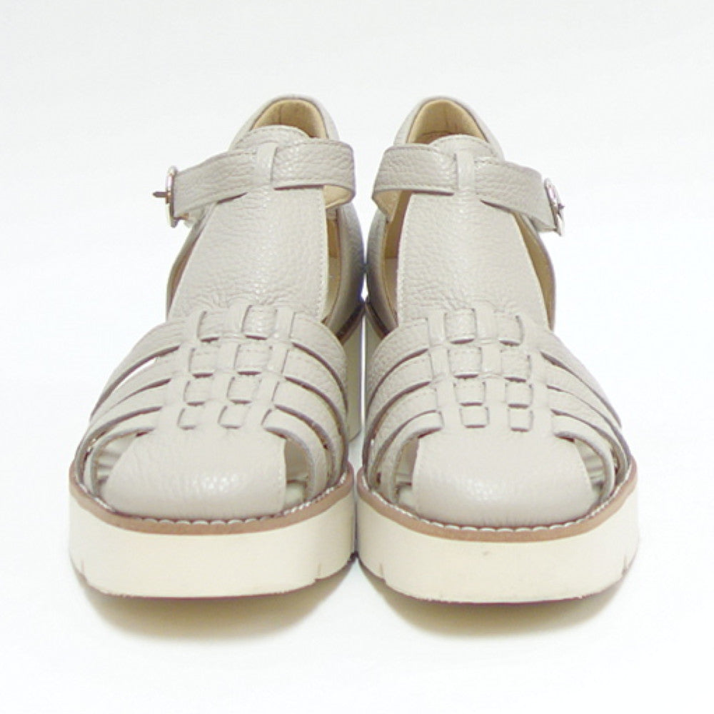 【SALE 30%OFF】 フィズリーン FIZZ REEN 505 グレージュ(レディース シューズ) 快適 EEE 4.5cmウェッジヒール グルカ パンプス(日本製)「靴」