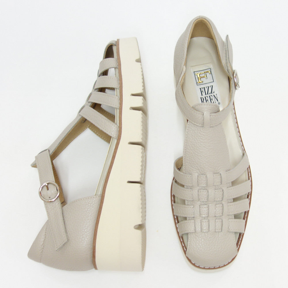 【SALE 30%OFF】 フィズリーン FIZZ REEN 505 グレージュ(レディース シューズ) 快適 EEE 4.5cmウェッジヒール グルカ パンプス(日本製)「靴」